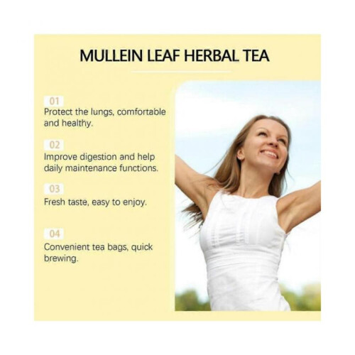 60pcs Mullein Leaf Herbal Tea reduce fatigue Protect the lungs 1