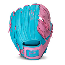 Franklin Sports CTZ5000 Baseball Handschuh - Herren & Jugend Baseball-Mitt - Blau/Rosa Rindsleder - 11.5" I-Web