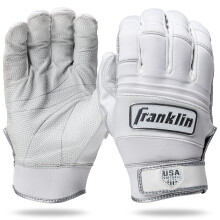 Guantes de Bateo para Softbol Franklin Sports - Rápido Damas - Blanco Cromado - Talla M