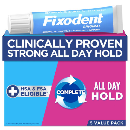 Fixodent Original Secure Tandproteslim - 2,4 oz (Pack om 5)