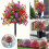 (Multicolor) Artificial Eucalyptus Flower Ground Spike 56cm UV Resistant Garden Decor 1