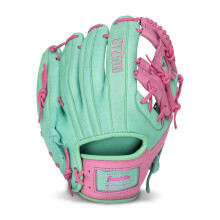 Franklin Sports CTZ5000 Baseball Handschuh - Herren & Jugend Baseball-Mitt - Deep Mint/Pink Rindsleder - 11.5" I-Web
