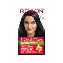 Revlon Color 'N Care Permanent Hair Color For Women Natural Black | Blend Of 4 Oil'S & Shea Butter| For Silky, Shiny & Nourished Hair | 100% Grey Cove