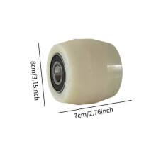 (Nylon Roller Wheel) 2Pcs Pallet Truck Wheel Roller Wheel with Bearings Forklift Accessories Sturdy Flat Belt Idler 80mmx70mm Truck Load Wheel-Good