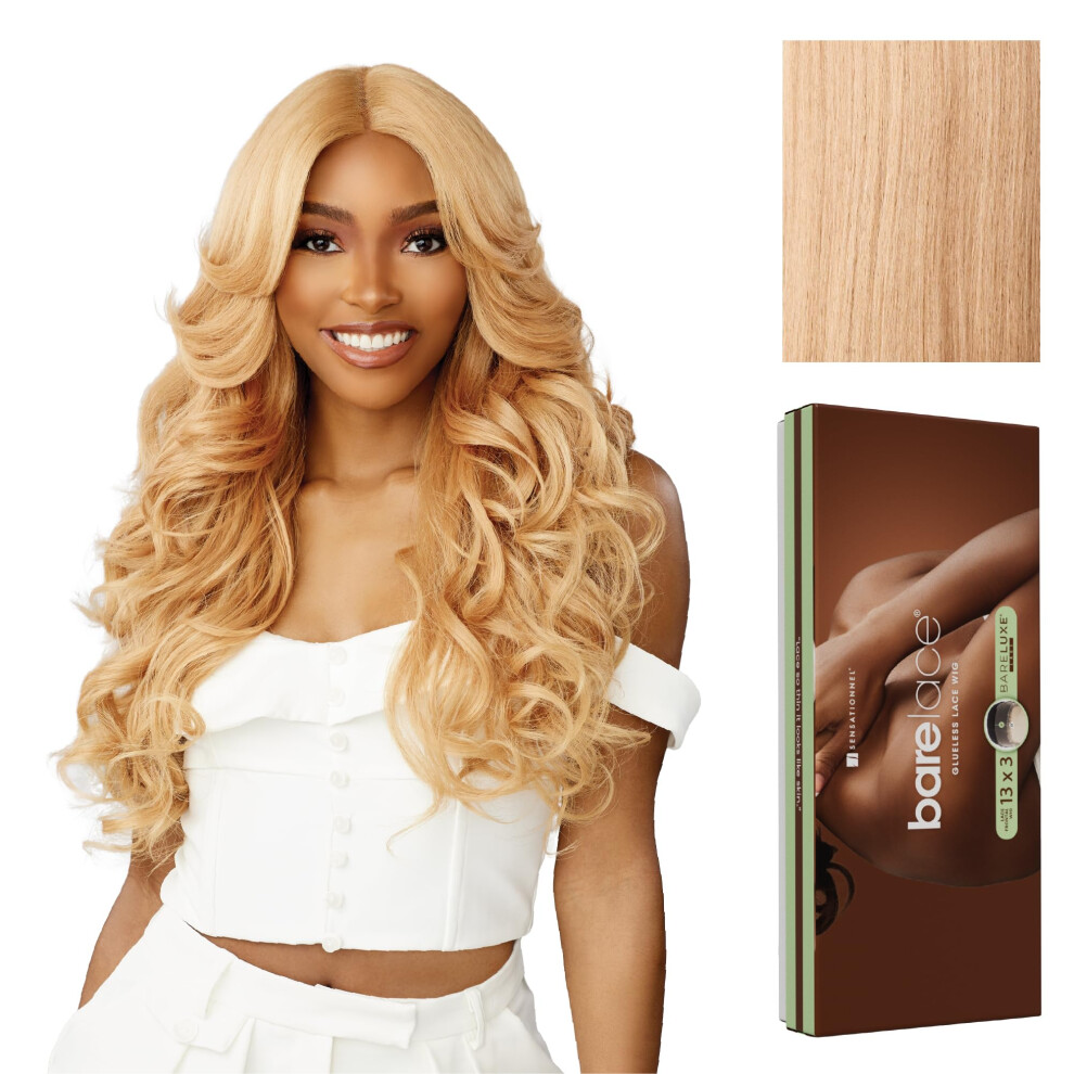Sensationnel Bare Lace 13X3 Lacewig - Unit 1 Lacefrontal Glueless Synthetic 180 Degree Preplucked Hairline (Ashpeachblonde)