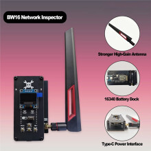 Dispositivo de Auditoría de Seguridad de Red Inalámbrica de Doble Banda WiFi BW16 2.4G 5G Escáner de Señal WiFi Portátil