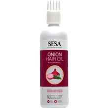 Sesa Lökskampanj Hårolja med Bhringraj & Ayurvediska Extrakt | Nu med Kamapplikator | Parabenfri & Sulfatfri | 200 Ml