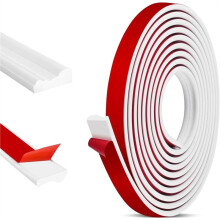 Pannelli di Modanatura Autoadesivi per Pareti, 5 M X 32 mm, Ideali per Cornici di Specchi, Battiscopa, Decorazioni per La Casa e Protezione Delle