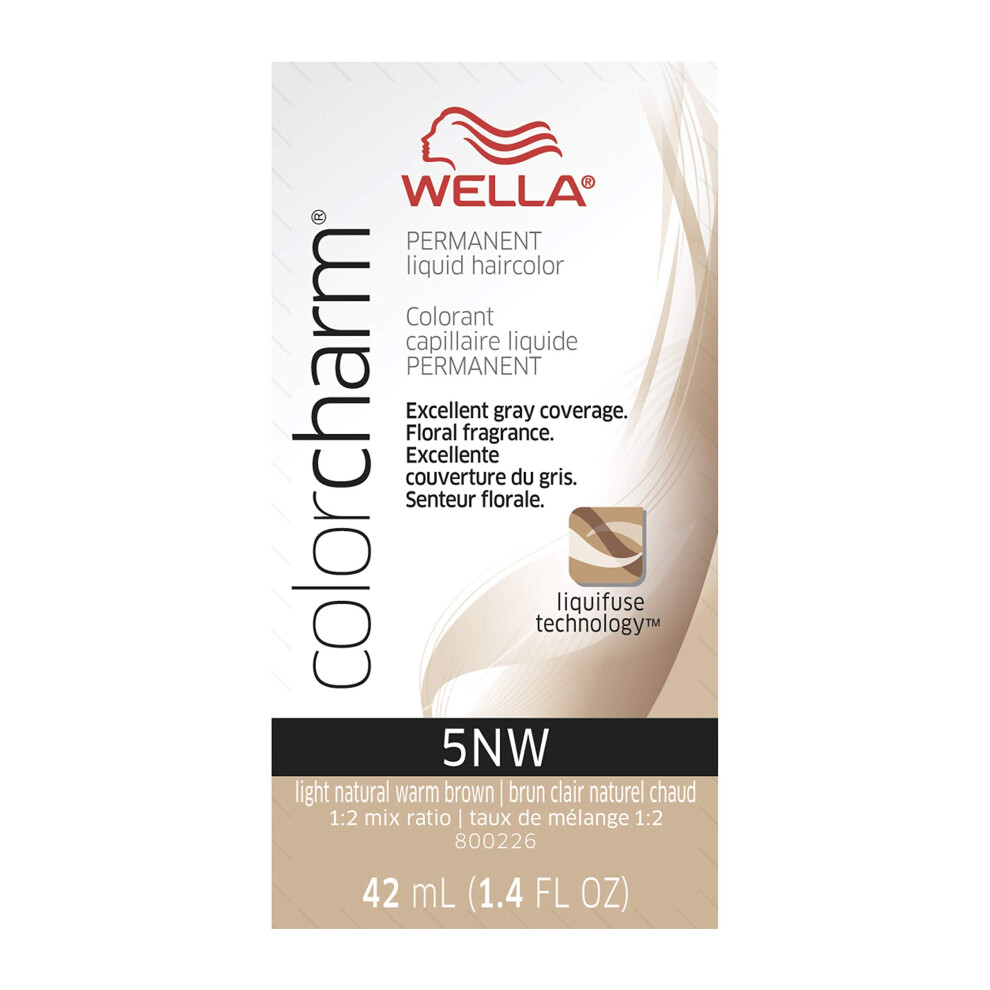 Coty Inc. (Wella Color Charm) Brown Colorcharm Permanent Liquid Hair Color For Gray Coverage, 5Nw Light Natural Warm
