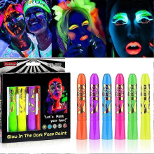 6 PCS Festival Face Paint Luminous Body Painting Professional Face Paint