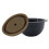 150ml Reusable Coffee Capsule Set, Refillable Filter Shells with Silicone Lids, Spoon and Brush for 4
