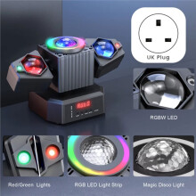 Two-Armed Stage Light RGBW Moving DJ Light with Starry Effect for Concert Church Club Party and Wedding Shows UK Plug