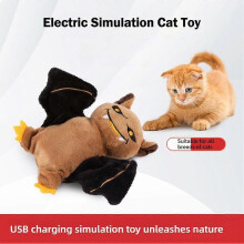 (A) Chase Bird Cat Toy, Interactive Chirping & Flapping Flying Bird Toy for Cats