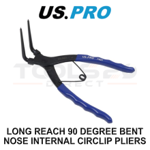 US PRO Tools Long Reach 90 Degree Bent Nose Internal Circlip Pliers 7401