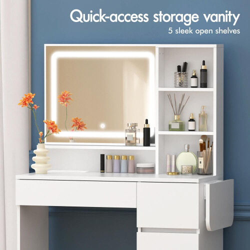 ALFORDSON Dressing Table Makeup Mirror Vanity LED Lighting Bedroom 1