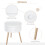 Homcom Mesita de Noche Blanco 38 x 38 x 45 cm 3
