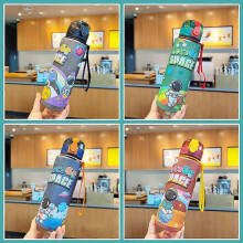 (C) Cartoon Spaceman Plastic Water Bottles