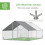 Poulailler de jardin avec structure galvanisée, bâche imperméable et grillage hexagonal 8