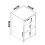 Wooden bedside table Sledo drawer Maxi 3