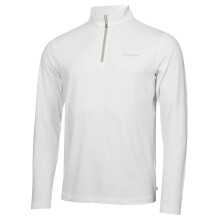(L, White) Calvin Klein Mens Newport Half Zip Thermal Breathable Lightweight Sweater