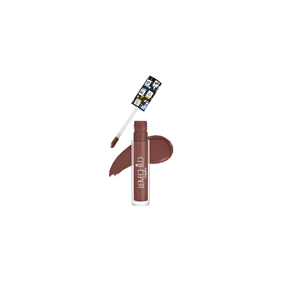 Lovechild Masaba Game On! - No Rules - Smudge Proof Matte Liquid Lipstick, Choco-Plum Velvet Smooth, Hydrating & Moisturising, Lasts Up To 12 Hours, 5