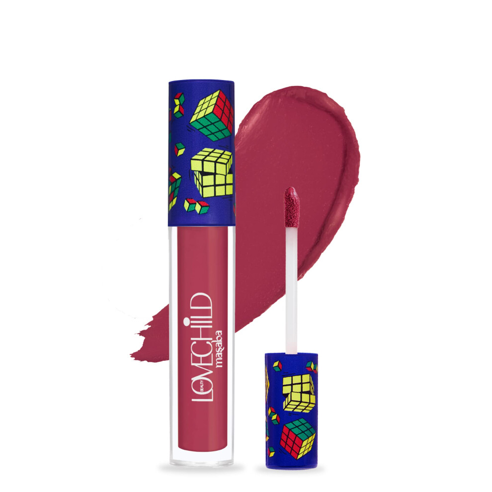 Lovechild Masaba Pink Game On! - I Claim - Mad Matte Liquid Lipstick, Raspberry-Jam Velvet Smooth, Non-Sticky, Hydrating & Moisturising, Lipsticks For