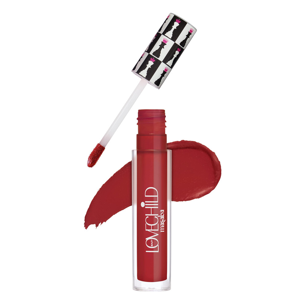 Lovechild Masaba Red Game On! - Rani - Mad Matte Liquid Lipstick, Fiery Velvet Smooth, Non-Sticky, Hydrating & Moisturising, Lipsticks For All Skin To