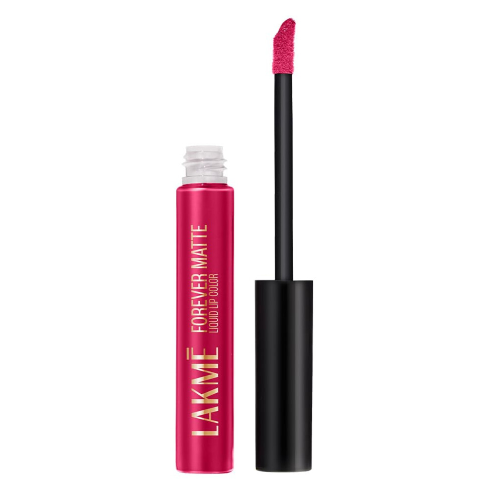 Lakm Red Lakme Forever Matte Liquid Lip Colour, Long-Lasting Liquid Lipstick, Lightweight & Transferproof, Smudgeproof - Berry 5.6Ml
