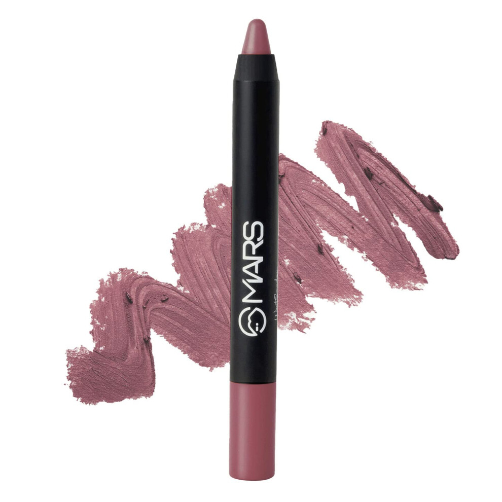 Photos - Lipstick & Lip Gloss Mars Long Lasting Crayon Lipstick Up To 12 Hours Stay | Matte Finish | Waterproof | Won'T Smudge Won'T Budge Lip Crayon (3.5 