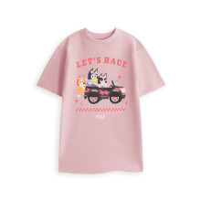 Bluey Short Sleeved T-Shirt (Womens Pink)