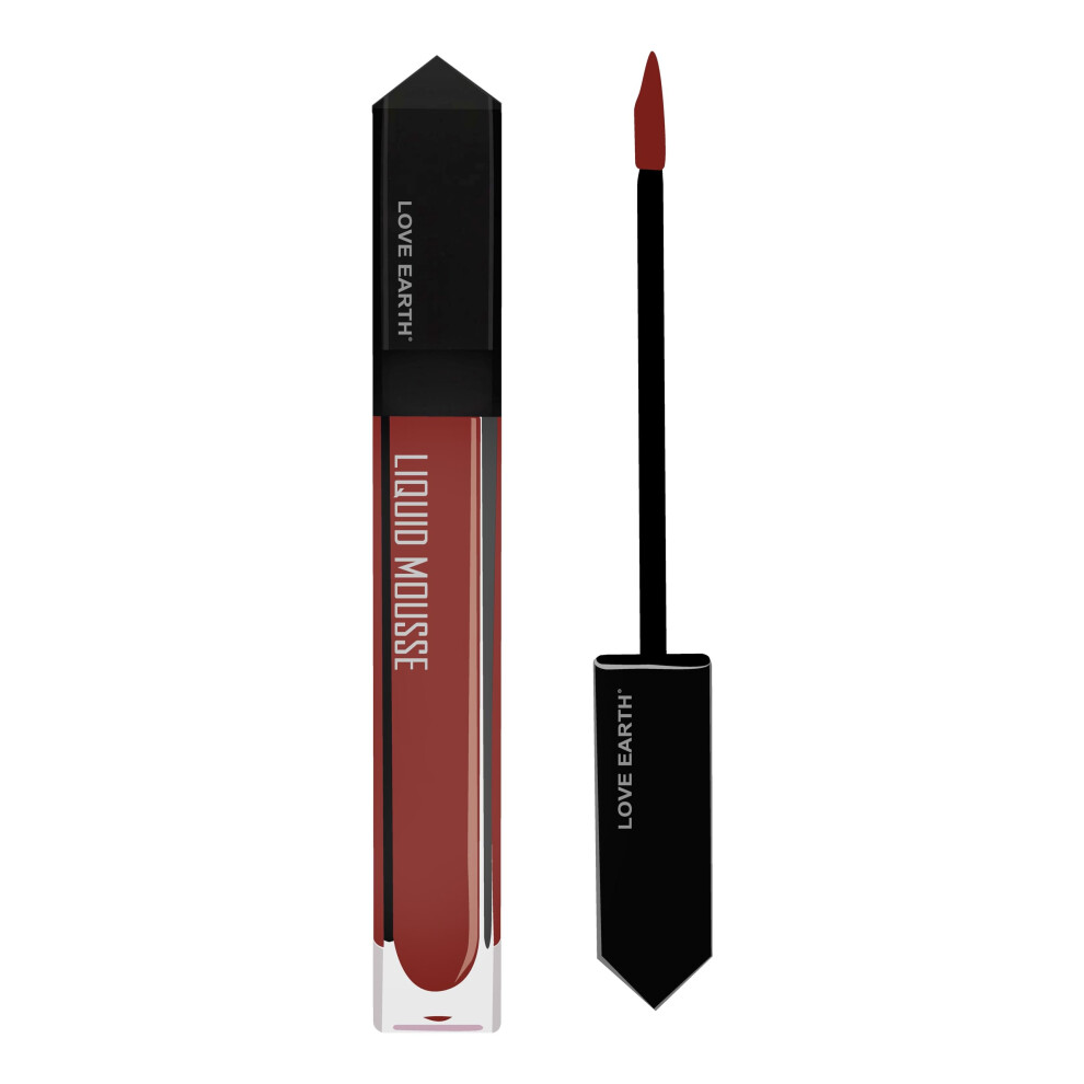 Love Earth Liquid Mousse Lipstick - Cosmopolitan Matte Finish | Lightweight, Non-Sticky, Non-Drying,Transferproof, Waterproof | Lasts Up To 12 Hours W