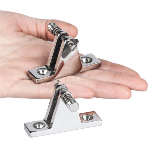 2pcs Boat Bimini Quick Disassembly Fixed Base Marine for Top Deck Hinge Mount Fitting Marine Hardware Yacht