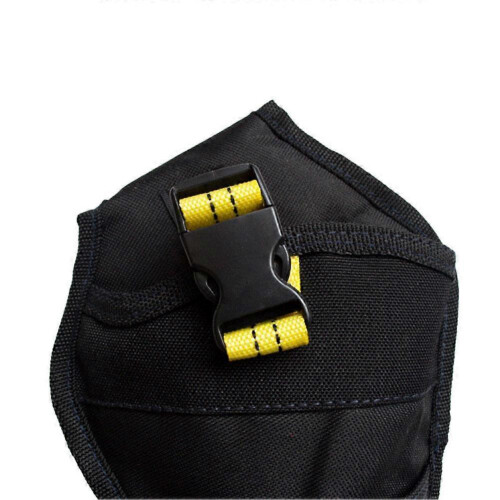 (Yellow) Heavy Work Belt Pouch Tool Pouch Multi Pockets Belt with Hammer Loop Adjustable