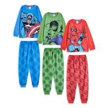 (8-9 Years) Marvel Avengers Multi-Pack of 3 Long Sleeve Long Leg Pyjama Set (Boys Multicoloured)