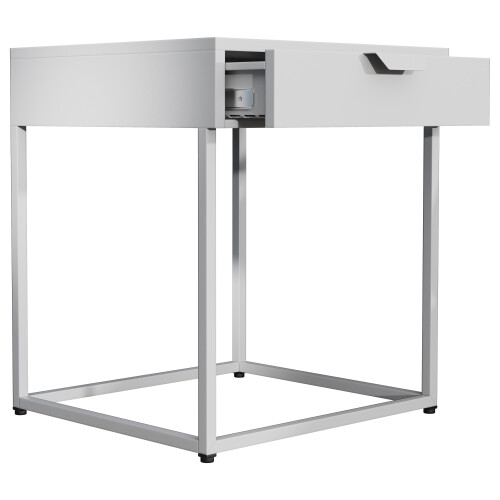 (Matt, Modern/Contemporary) Metal bedside table side table Flokas S 1