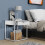 (Matt, Modern/Contemporary) Metal bedside table side table Flokas S 4