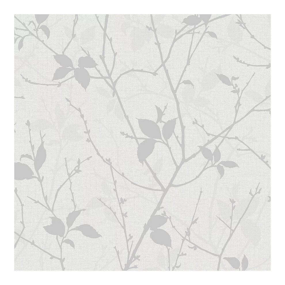 Boutique Belle Geometric White/Silver Wallpaper 5011583591156