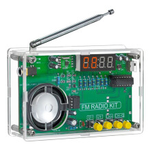 DIY FM Radio Electronic Kit 87-108Mhz with Digital Tube Display Rechargeable,Soldering & Assembly Circuit Board Kit