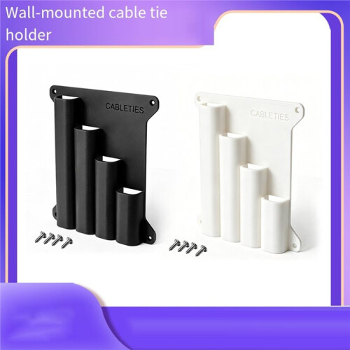 Cable Tie Organizer Holder with Screws, Metal Zip Tie Storage Container for Trailer, Workshop, Tool Box, Garage White 2