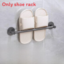 (Black)Space Aluminum Wall Mount Shoe Rack For Bathroom Modern Design For Organization Home
