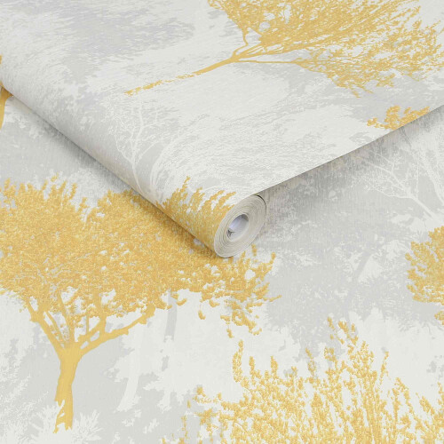 Superfresco Easy Superfresco Easy Birch Forest Mustard Wallpaper 1