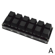 (Pink) 12-key copy and paste keyboard game multi-function small mechanical keyboard