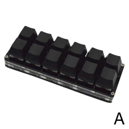 (Pink) 12-key copy and paste keyboard game multi-function small mechanical keyboard