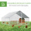 Poulailler de jardin avec structure galvanisée, bâche imperméable et grillage hexagonal 8