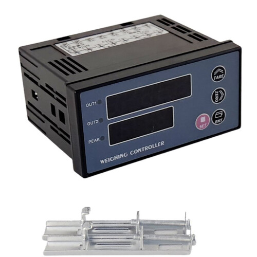 10-28V Digital Weighing Controller Dual 5-Digit Display Force Meter Load Cell Indicator 2 Relay Outputs  Hold 2