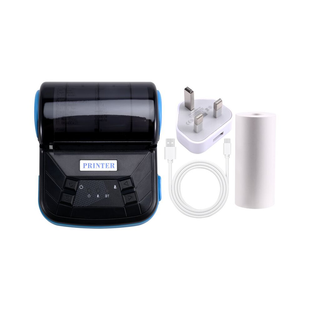 80Mm Thermal Printer Exquisite Design Portable Inkless Printer For Android, Ios, Windows Uk Plug 4712812019106