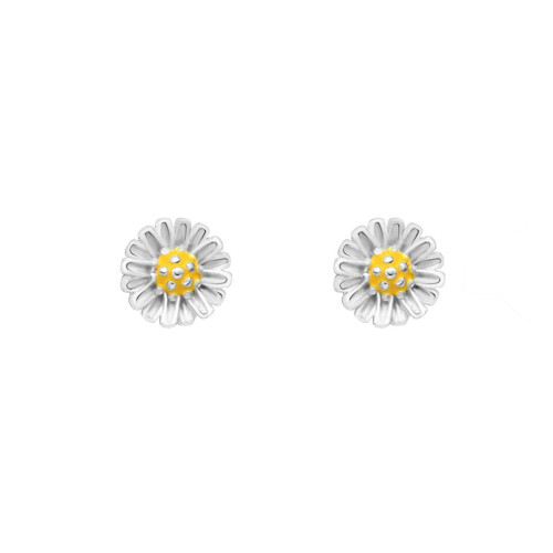 925 Sterling Silver Daisy Design Stud Women's Earrings 1