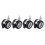 Kit de Rodas de Caster Oca de 2,5 Polegadas (60mm) com Freio, 4 Rodas de Caster, Compatível com Furos Rosqueados Padrão M8 1