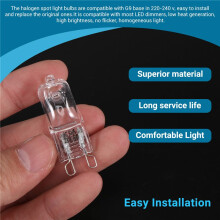 20 Stuks G9 Halogeenlampen, 25W Heldere Halogeenlampen Dimbaar, Warm Wit 2800K voor Kroonluchters, Hangers, Landschapsverlichting