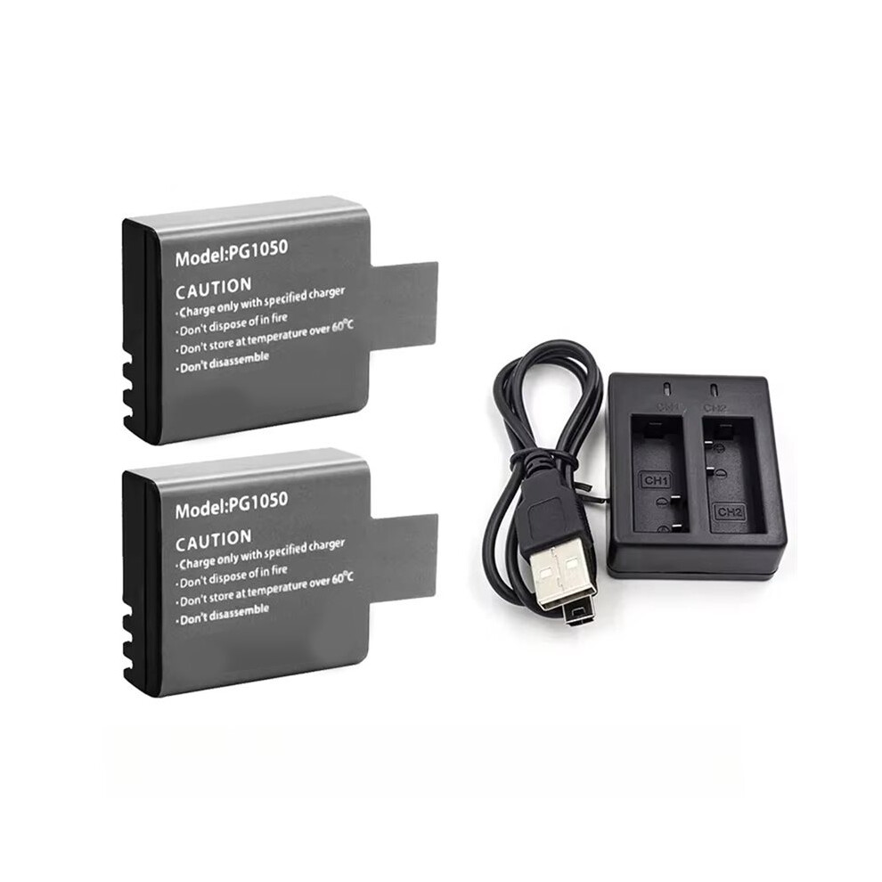 3.7V 1050Mah Pg1050 Rechargeable LiâIon Battery For Sjcam Sj4000 Sj5000 Wifi Sport Action Camera Dv Includes Charger 4712522185092